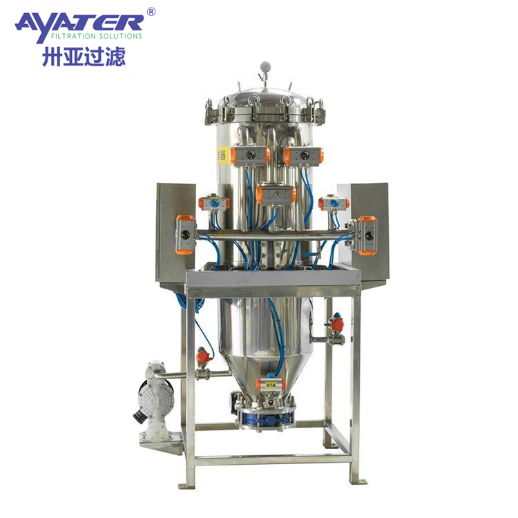 卅亞過(guò)濾 密閉不銹鋼燭式過(guò)濾器 全自動(dòng)自清洗排渣過(guò)濾器